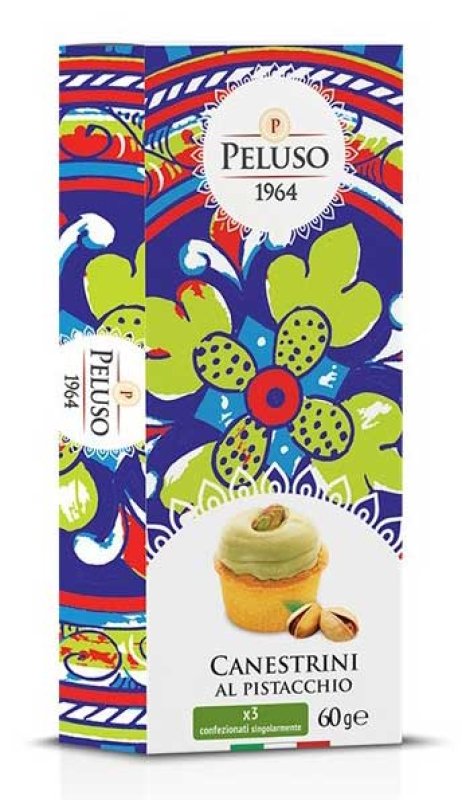 Dolci Peluso - Canestrini al Pistacchio Gebäck mit Pistaziencreme 60 g